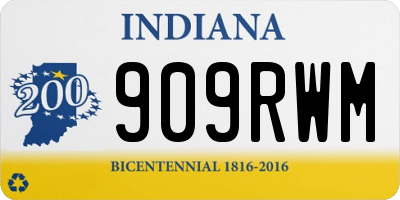 IN license plate 909RWM