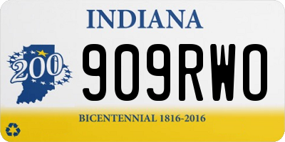 IN license plate 909RWO