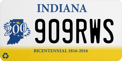 IN license plate 909RWS