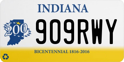 IN license plate 909RWY