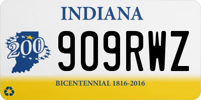 IN license plate 909RWZ