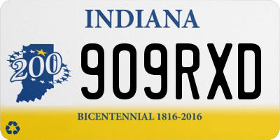IN license plate 909RXD