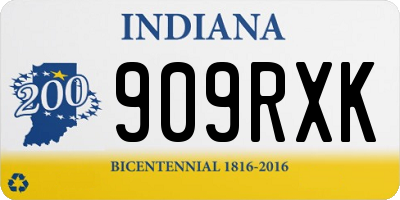 IN license plate 909RXK
