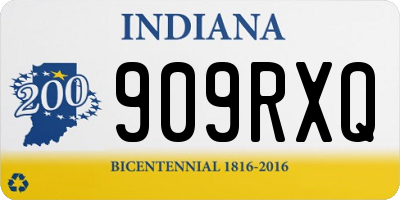 IN license plate 909RXQ