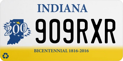 IN license plate 909RXR