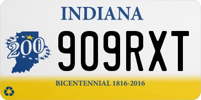 IN license plate 909RXT