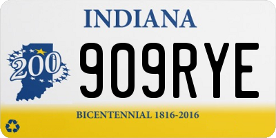 IN license plate 909RYE