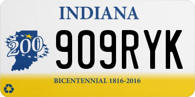 IN license plate 909RYK