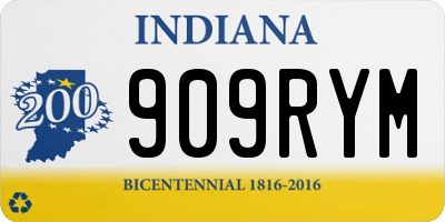 IN license plate 909RYM