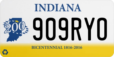 IN license plate 909RYO