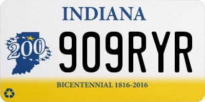 IN license plate 909RYR