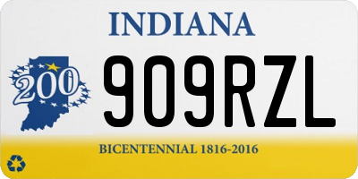 IN license plate 909RZL