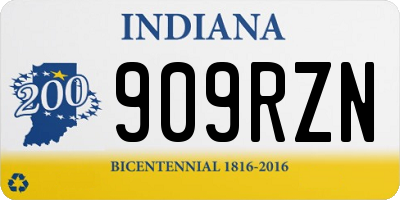 IN license plate 909RZN