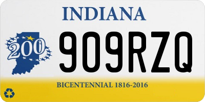 IN license plate 909RZQ