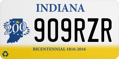 IN license plate 909RZR