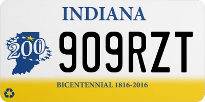 IN license plate 909RZT