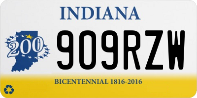 IN license plate 909RZW