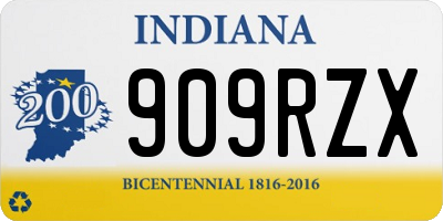 IN license plate 909RZX