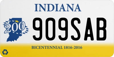 IN license plate 909SAB