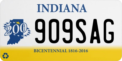 IN license plate 909SAG