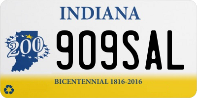 IN license plate 909SAL