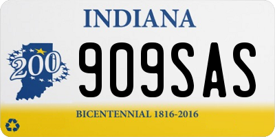 IN license plate 909SAS