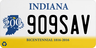 IN license plate 909SAV