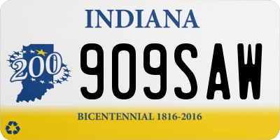 IN license plate 909SAW