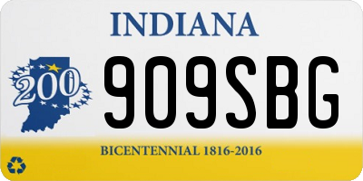 IN license plate 909SBG