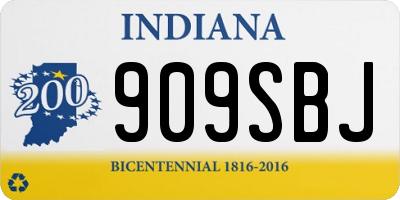 IN license plate 909SBJ