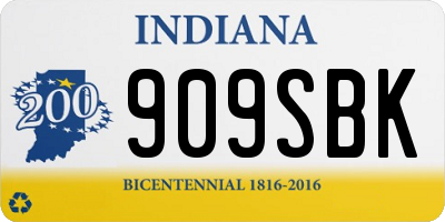 IN license plate 909SBK