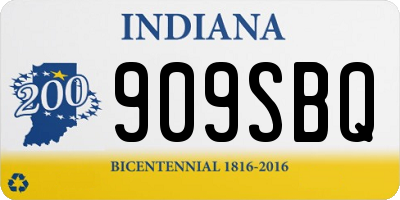 IN license plate 909SBQ