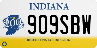 IN license plate 909SBW