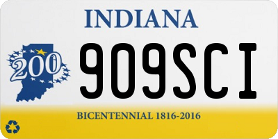 IN license plate 909SCI
