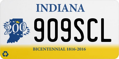 IN license plate 909SCL
