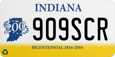 IN license plate 909SCR