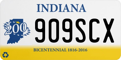 IN license plate 909SCX