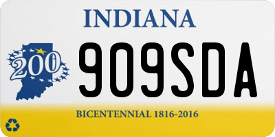 IN license plate 909SDA