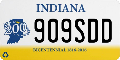 IN license plate 909SDD