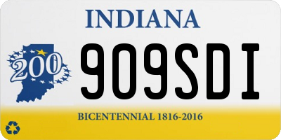 IN license plate 909SDI
