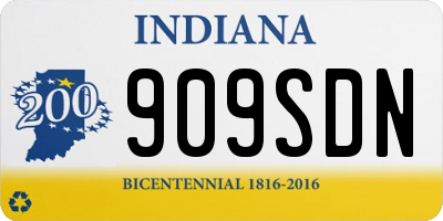 IN license plate 909SDN