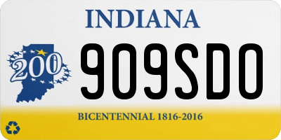 IN license plate 909SDO