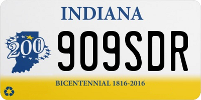 IN license plate 909SDR