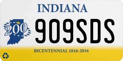 IN license plate 909SDS