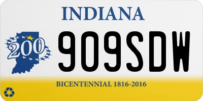 IN license plate 909SDW