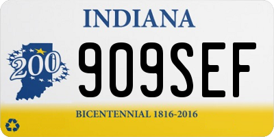 IN license plate 909SEF