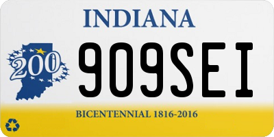 IN license plate 909SEI