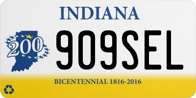 IN license plate 909SEL