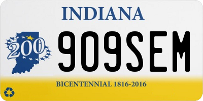 IN license plate 909SEM