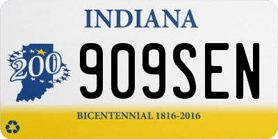 IN license plate 909SEN